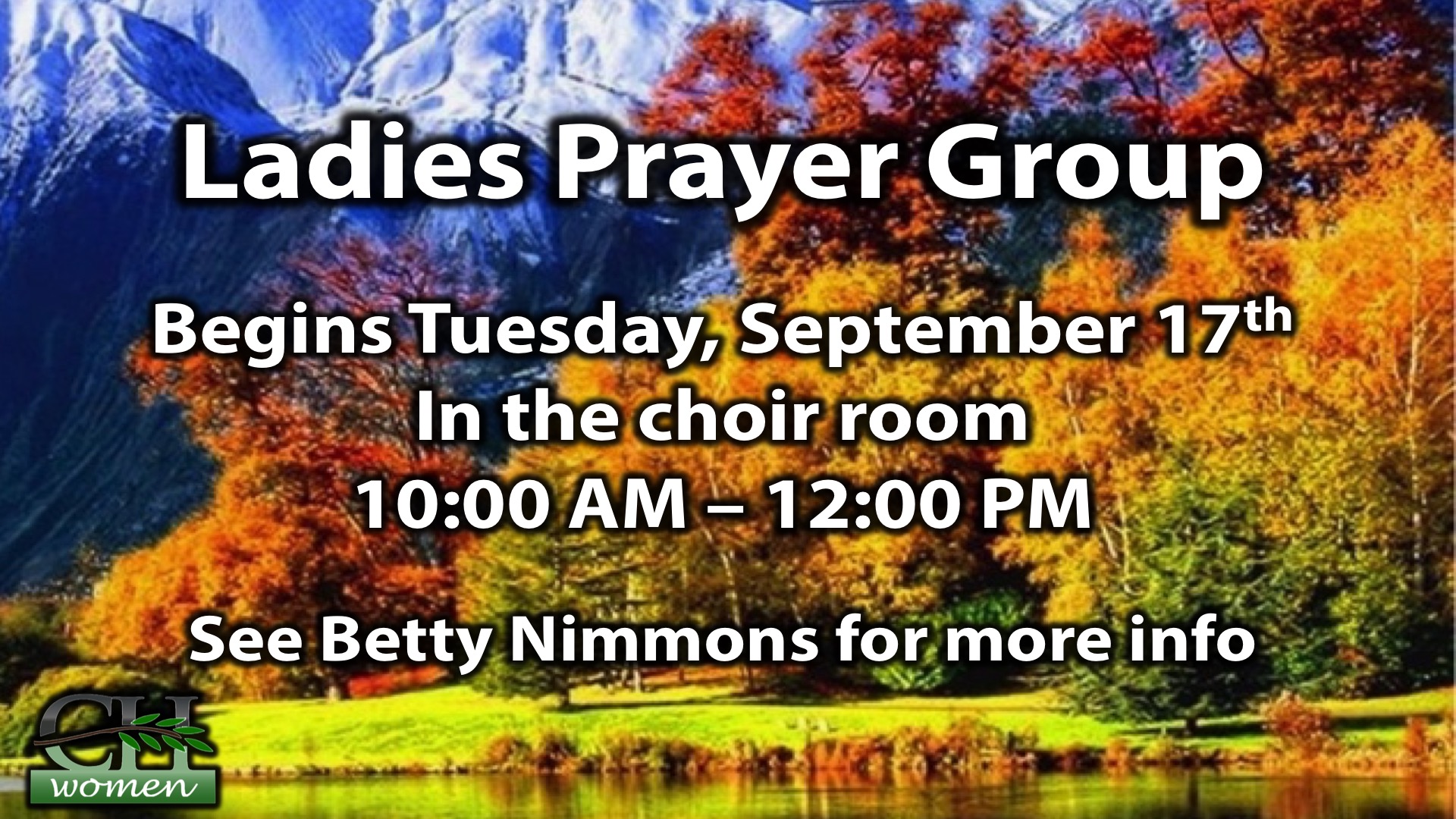 Ladies Tuesday Prayer Group