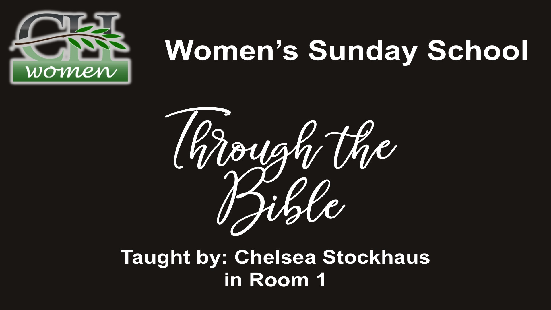 Women's Sunday School Class